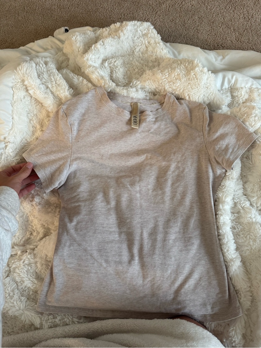 SKIMS Cotton Tee Shirt Oatmeal